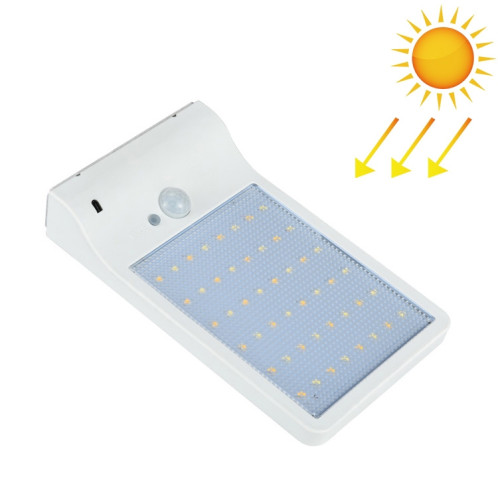3.8W 48 LED bicolores télécommande édition extérieure étanche solaire capteur de lumière murale jardin lumière réverbère sans poteau, flux lumineux: 450lm SH176W1222-38
