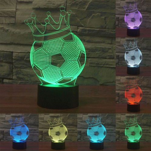 Lampe effet 3D Football Couronne 7 couleurs, alimentation via USB ou piles AA SF29038-313