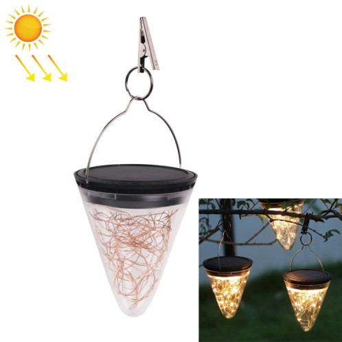 Lampe suspendue conique Starlight à énergie solaire IP55 lumière de décoration de jardin extérieur étanche (blanc chaud) SH10WW185-313
