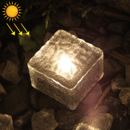 IP68 étanche à l'énergie solaire en verre trempé alimenté extérieur LED enterré lumière lampe de décoration de jardin avec panneau solaire 0.2W (blanc chaud) SH60WW1384-36