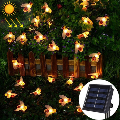 Lampe de fée décorative guirlande lumineuse blanche de jardin d'extérieur de 6.5m 30 LEDs Bee solaire actionnée solaire avec le panneau solaire 100mA / 1.2V SH59631647-35