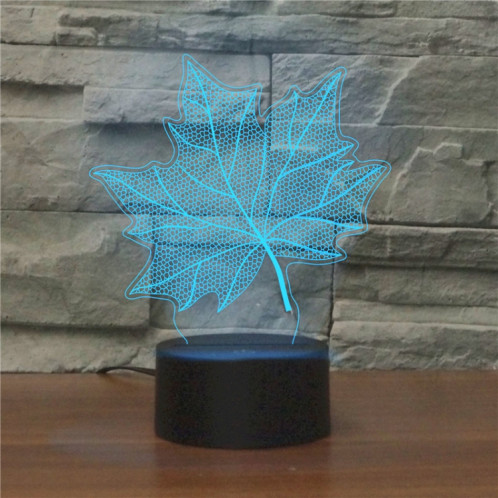 Lampe de table lumineuse colorée de vision LED de la forme 3D de feuille d'érable, version tactile d'USB SH59731038-34