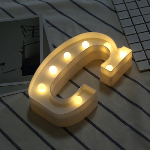 Lumière anglaise décorative de forme de lettre de l'alphabet C, batterie sèche sèche SH216C238-311
