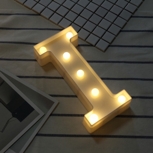 Lettre anglaise de l'alphabet I formez la lumière décorative, lumière sèche chaude de vacances de LED de lumière sèche actionnée par batterie sèche blanche SH16HA251-311