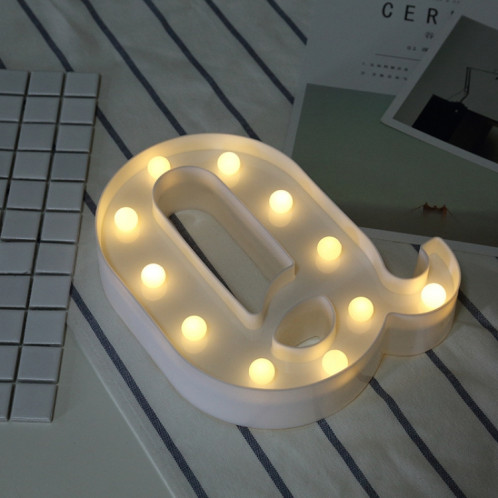 Lettre anglaise de l'alphabet Q forme la lumière décorative, lumière sèche de vacances accrochante debout chaude blanche de vacances de LED SH216Q387-311