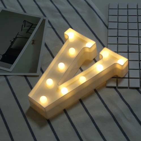 Lumière anglaise décorative de lettre de V de lettre de l'alphabet, lumière sèche chaude de vacances de LED SH216V1767-311