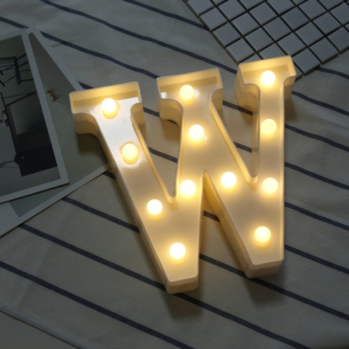 Lumière anglaise décorative de forme de lettre de l'alphabet W, lumière sèche chaude accrochante de vacances de LED SH216W31-311