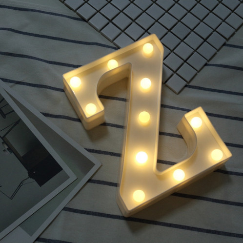 Lumière anglaise décorative de lettre de Z de lettre de l'alphabet, lumière sèche chaude de vacances de LED SH216Z1622-311