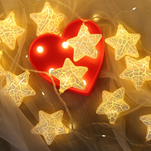 3m étoile fissurée prise USB LED romantique chaîne vacances lumière, 20 LEDs adolescente Style chaleureuse fée lampe décorative pour Noël, mariage, chambre à coucher (blanc chaud) SH31WW1477-38