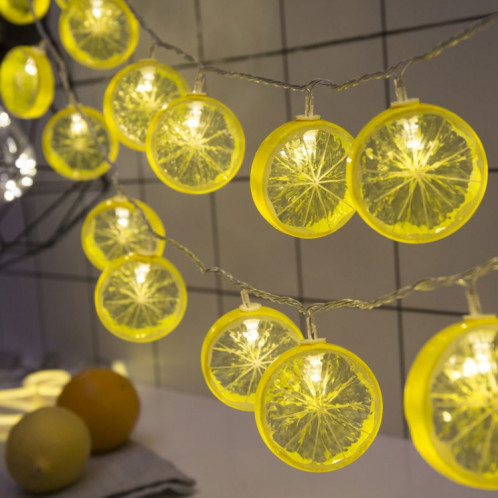 3m citron tranche prise USB romantique LED chaîne de vacances lumière, lampe décorative fée chaleureuse style fée de 20 LED pour Noël, mariage, chambre à coucher (jaune) SH540Y1328-33