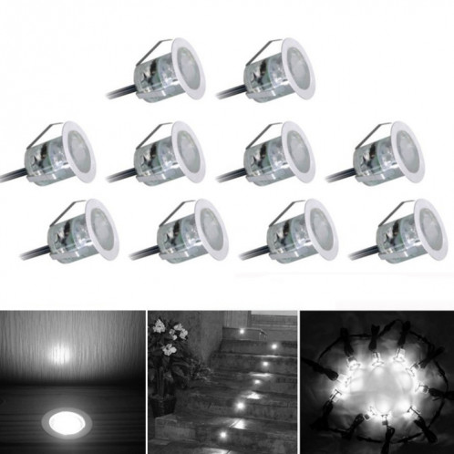 10 PCS 6W Encastré Escalier Souterrain, SMD 2835 500-600LM 2800-3200K Pont Lumière Buried Lampes LED Lampadaire Mur Lumière (Blanc chaud) SH3WWD481-37