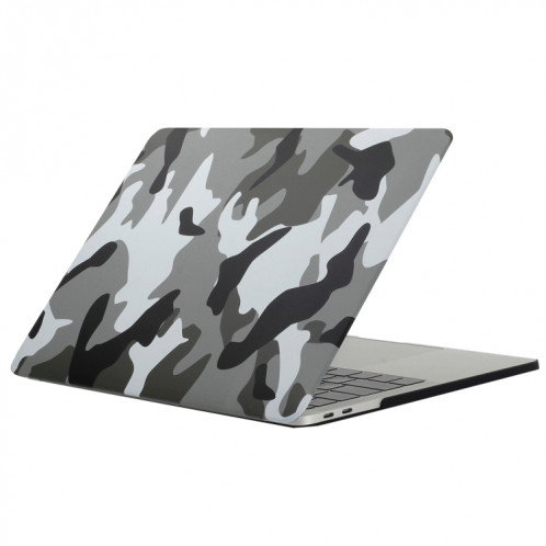 Pour 2016 Nouveau Macbook Pro 13.3 pouce A1706 & A1708 Gris Camouflage Motif Ordinateur Eau Stickers PC Cas de Protection SH053C782-35