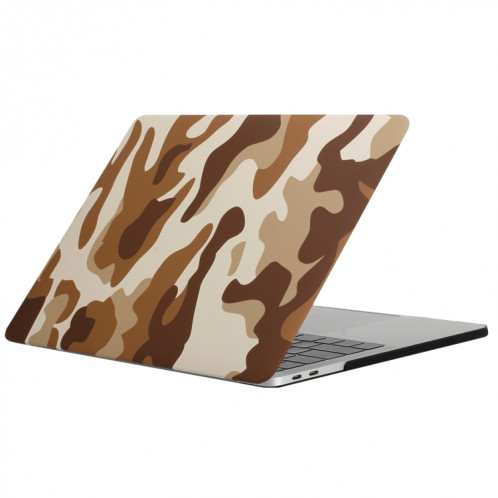 Pour 2016 Nouveau Macbook Pro 13.3 pouce A1706 & A1708 Brun Camouflage Motif Ordinateur Eau Stickers PC Cas de Protection SH053E1937-35