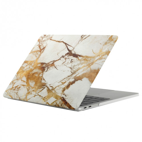 Pour 2016 Nouveau Macbook Pro 13.3 pouce A1706 et A1708 Beige Or Blanc Texture Marbre Motif Ordinateur Portable Stickers D'eau PC Cas de Protection SH053M1686-35