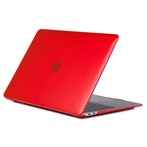 Housse de protection en cristal pour ordinateur portable pour MacBook Air 13,3 pouces A1932 (2018) (rouge) SH211R911-34