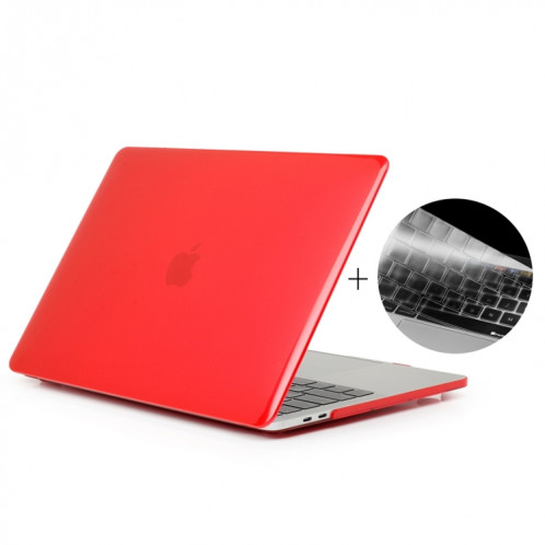 ENKAY Chapeau-Prince 2 en 1 Crystal Hard Shell Housse de protection en plastique + Version US Ultra-mince TPU Housse de protection du clavier pour 2016 Nouveau MacBook Pro 13,3 pouces sans barre tactile (A1708) (Rouge) SE953R812-311