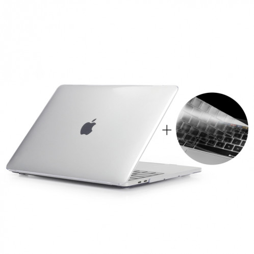 ENKAY Chapeau-Prince 2 en 1 cristal dur coque en plastique de protection + version US Ultra-mince TPU clavier couvercle de protection pour 2016 nouveau MacBook Pro 13,3 pouces sans barre tactile (A1708) (Transparent) SE953T1313-311