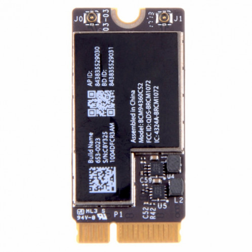 iPartsBuy pour Macbook Air 11,6 pouces A1465 (2013) et 13,3 pouces A1466 (2013) Module réseau WiFi et Bluetooth SI15201550-35