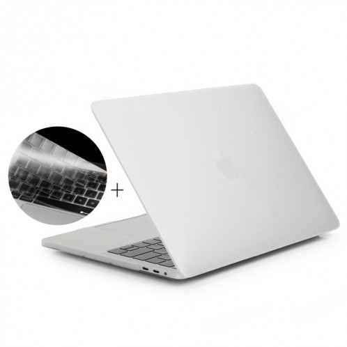 ENKAY Hat-Prince 2 en 1 Coque de protection en plastique dur givré + Version Europe Ultra-mince TPU Couverture de clavier protecteur pour 2016 MacBook Pro 13,3 pouces sans barre tactile (A1708) (Blanc) SE602W614-312