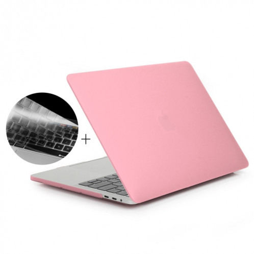 ENKAY Hat-Prince 2 en 1 Coque de protection en plastique dur givré + Version Europe Ultra-mince TPU Protecteur de clavier pour 2016 MacBook Pro 15,4 pouces avec barre tactile (A1707) (Rose) SE603F1870-312