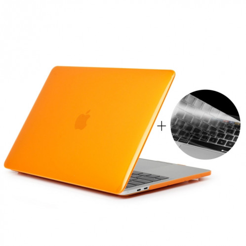 ENKAY Chapeau-Prince 2 en 1 cristal dur coque en plastique de protection + Europe Version Ultra-mince TPU clavier couvercle de protection pour 2016 MacBook Pro 13,3 pouces avec barre tactile (A1706) (Orange) SE604E585-312