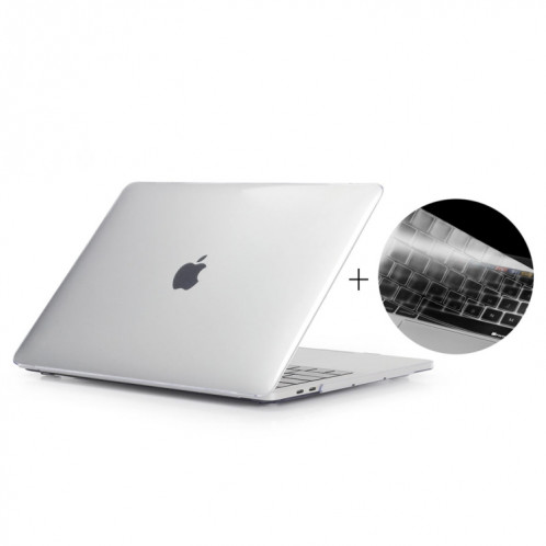 ENKAY Chapeau-Prince 2 en 1 cristal dur coque en plastique de protection + Europe Version Ultra-mince TPU couvercle de clavier de protection pour 2016 MacBook Pro 13,3 pouces sans barre tactile (A1708) (Transparent) SE605T1664-312