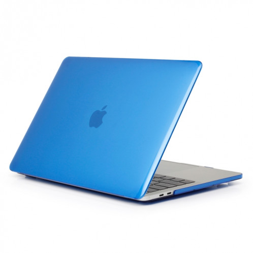 Etui de protection pour ordinateur portable Crystal Style pour MacBook Pro 13,3 pouces A1989 (2018) (Bleu foncé) SH318D1220-34