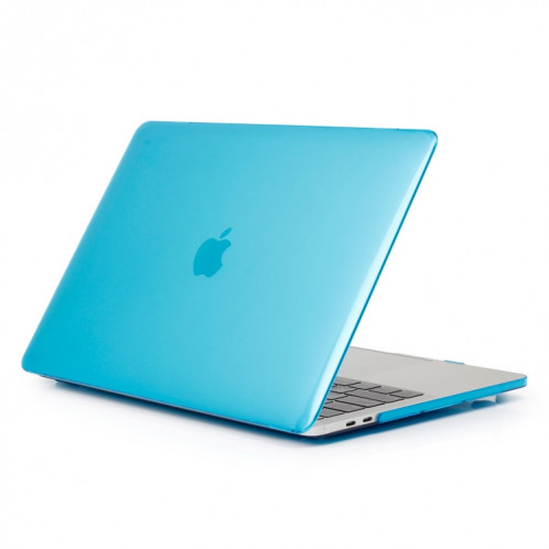 Etui de protection pour ordinateur portable Crystal Style pour MacBook Pro 13,3 pouces A1989 (2018) (Bleu de lac) SH18LB1935-34