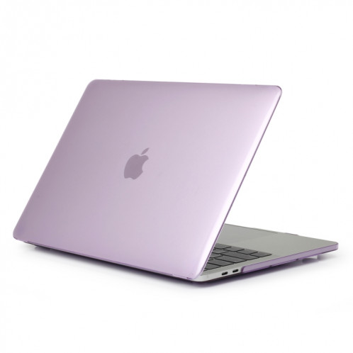 Etui de protection pour ordinateur portable Crystal Style pour MacBook Pro 15,4 pouces A1990 (2018) (Violet) SH319P1295-34