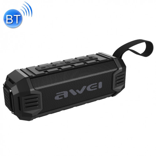 Banque de puissance d'enceinte Bluetooth awei Y280 IPX4 avec graves améliorés, micro intégré, prise en charge des cartes FM / USB / TF / AUX (noir) SA125B1949-313