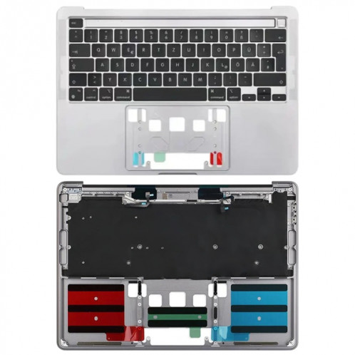 Pour Macbook Pro 13 pouces 2021 A2338 C-side Cover + UK Edition Key Board (argent) SH515S1120-35