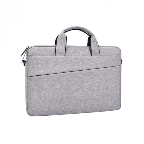 Poches latérales doubles universelles Wearable Oxford chiffon doux poignée Portable Laptop Tablet Bag, pour 15,6 pouces et ci-dessous Macbook, Samsung, Lenovo, Sony, DELL Alienware, CHUWI, ASUS, HP (gris) SP585H143-311