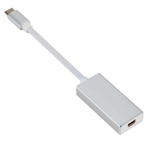 15cm 4Kx2K 60Hz USB-C / Type-C 3.1 Mâle vers Mini Adaptateur DisplayPort Femelle pour MacBook 12 pouces, Chromebook Pixel 2015 Tablet PC (Argent) SH815S1537-39