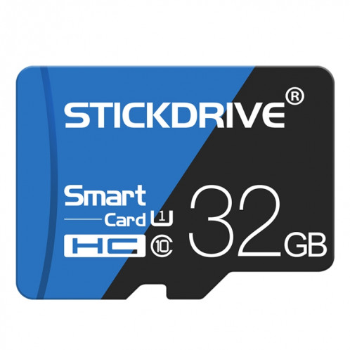 Carte mémoire STICKDRIVE 32 Go haute vitesse U1 bleue et noire TF (Micro SD) SH57601904-311