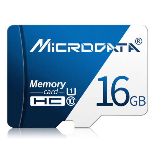 Carte mémoire MICRODATA 16 Go U1 bleue et blanche TF (Micro SD) SH57791062-312