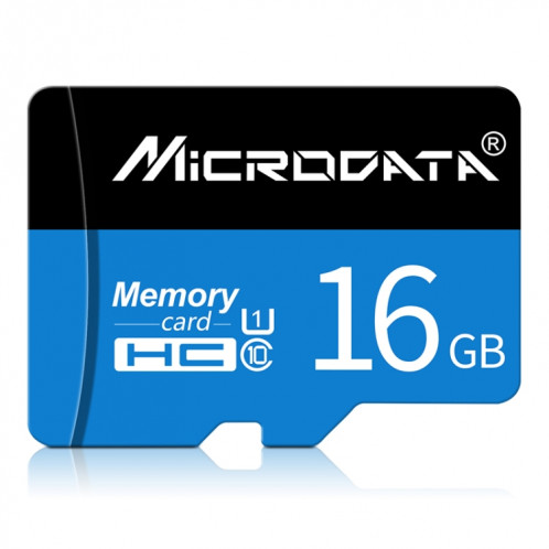 Carte mémoire MICRODATA 16 Go U1 bleue et noire TF (Micro SD) SH57961105-312
