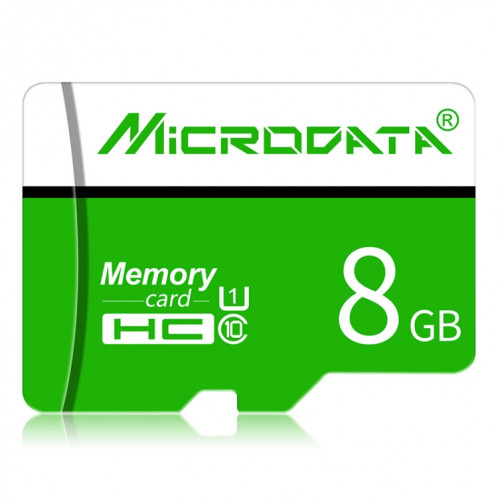 Carte mémoire MICRODATA 8GB U1 verte et blanche TF (Micro SD) SH5810882-39