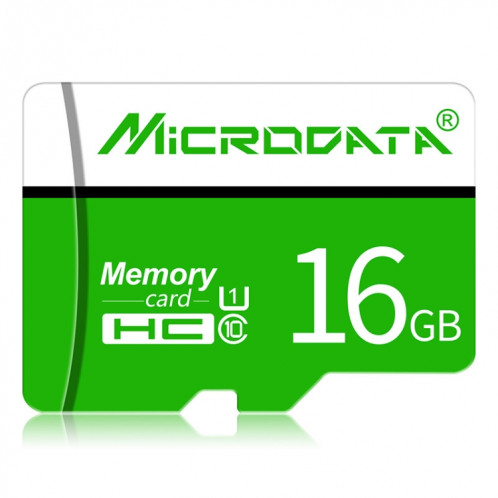 Carte mémoire TF MICRODATA 16 Go U1 verte et blanche (Micro SD) SH5811967-39