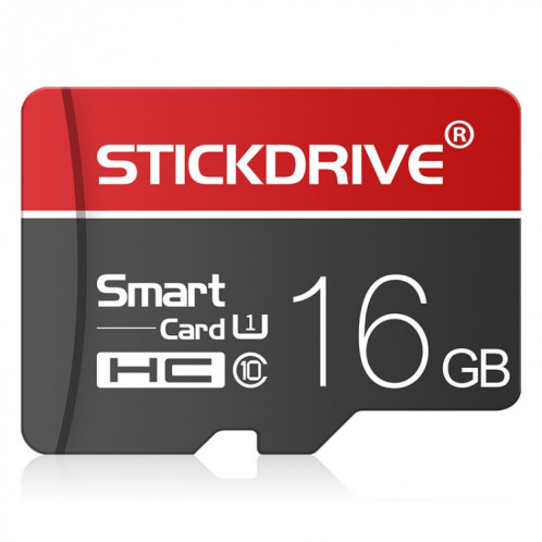 STICKDRIVE 16GB U1 White Line Carte mémoire TF rouge et noire (Micro SD) SH58311004-311