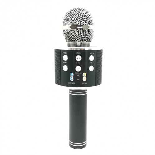 WS-858 Métal Haute Qualité Sonore KTV Karaoke D'enregistrement de poche Bluetooth Sans Fil Microphone, pour Ordinateur Portable, PC, Haut-Parleur, Casque, iPad, iPhone, Galaxy, Huawei, Xiaomi, LG, HTC et autres SH698B574-312