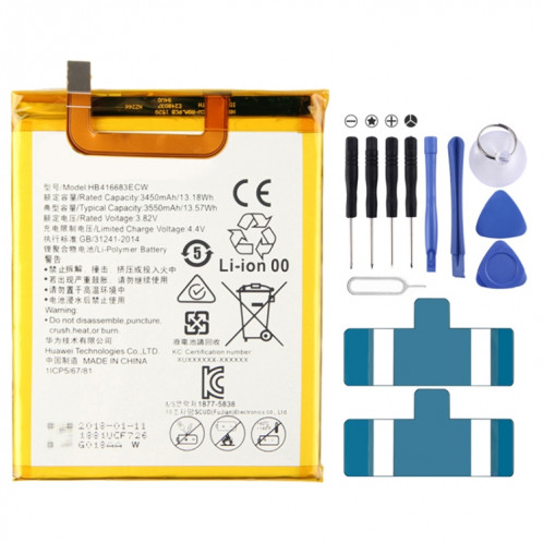 Batterie Li-Polymère HB416683ECW 3450mAh pour Huawei Nexus 6 / H1511 / H151 SH0104166-34