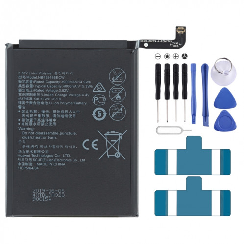 4000mAh HB436486ECW LI-POLYMER DE REMPLACEMENT DE BATTERIE POUR HUAWEI NOVA 5Z / HONNEUR V20 / HONNEUR 20 PRO SH04321016-34