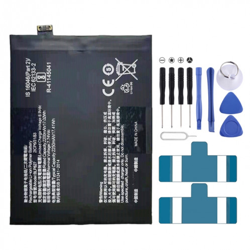 Batterie Li-Polymère BLP827 2200MAH pour Oneplus 9 Pro SH0446594-32
