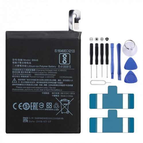 Batterie Li-Polymère BN48 3900mAh pour Xiaomi Redmi Note 6 Pro SH123836-33