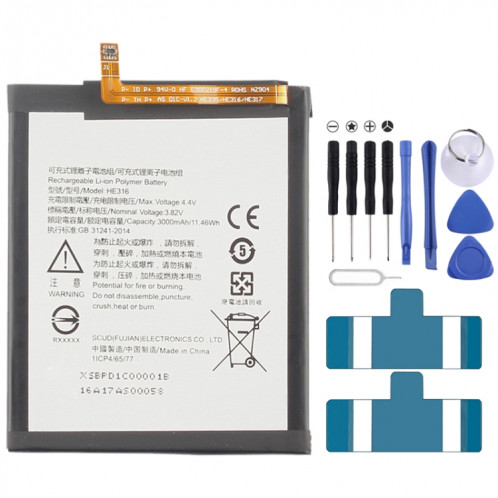 Batterie Li-ion Polymère HE316 pour Nokia 6 TA-1000 TA-1003 SH23131370-34