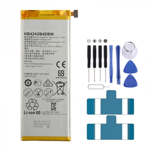 Batteries pour Huawei, Batterie Li-ion polymère HB4242B4EBW pour Huawei Honor 6 / Honor 4X SH23221456-34