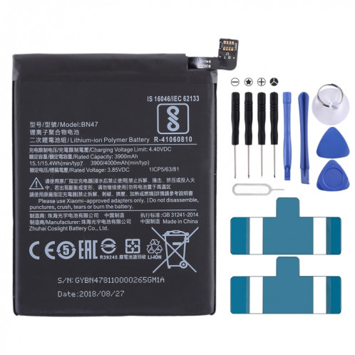 Batterie Li-Polymer BN47 3900mAh pour Xiaomi Redmi 6 Pro SH3563198-35