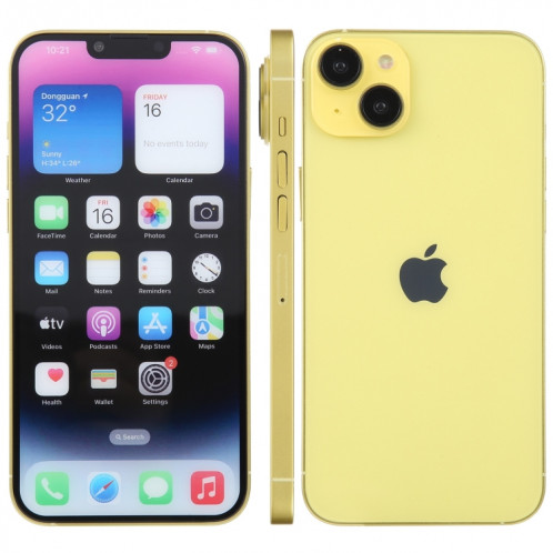 Pour iPhone 14 écran couleur faux modèle d'affichage factice non fonctionnel (jaune) SH107Y1549-37