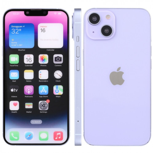 Pour iPhone 14 Plus écran couleur faux modèle d'affichage factice non fonctionnel (violet) SH108P1346-37