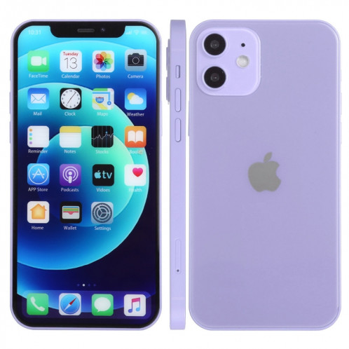 Écran couleur Modèle d'affichage factice non fonctionnel non fonctionnel pour iPhone 12 (6,1 pouces) (violet) SH418P1848-37